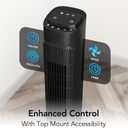 EZ-CHILL 36 Tower Fan with Remote Control for Home, 60 Degree Oscillation, 3 Speeds, 12H Timer, Carry Handle, Black