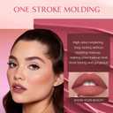 5 x Peel Off Lip Liner Stain, Long Lasting Lipstick, Lip Pencil for Shaping & Sculpting Lips, Lip Makeup Flawless, Smudge-Proof, Non-Sticky #09 Brick Red