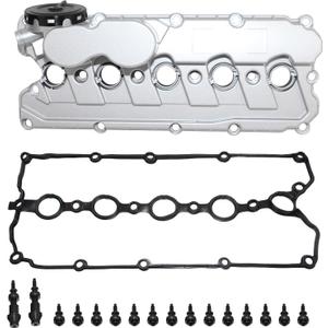 Upgraded Aluminum Engine Valve Cover Compatible with 2005-2014 Volkswagen Jetta 2006-2009 Rabbit 2010-2014 Golf 2012-2014 Passat 2006-2018 Beetle 2.5L Replaces # 07K103469D