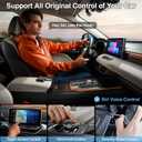 Wireless CarPlay Adapter for Apple Devices 2025 Upgrade, Converts Wired CarPlay to Wireless Dongle Plug and Play Easy Use Fast Stable Connection Control for iPhone iOS 10+ Mini Design for Cars Black