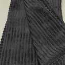 MIULEE Black Decorative Throw Pillow Covers 18x18 Inch for Couch Bed Sofa Pack of 2 Boho Farmhouse Throw Pillows Soft Cross Corduroy Patchwork Textured Cushion Cases