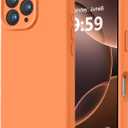 LOVE 3000 Designed for iPhone 16 Pro Case, Premium Silicone with [Soft Anti-Scratch Microfiber Lining] Shockproof Protective Phone Case for Men Women Girls 6.3", Bright Orange