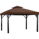 Canopy Replacement Gazebo Top Canopy Replacement Outdoor Shelter Top for Garden Patio Pavilion Sun Shade(Brown) 62x96 inch