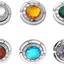 6 PCS Portable Handbag Hooks for Tables, Purse Bag Hanger Holder Hook, Folding Crystal Alloy Magic Hooks - Style 2