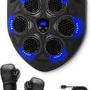 Music Boxing Machine, Interactive Punching Trainer with Boxing Gloves, Large Size Wall Mounted Electronic Boxing Target for Adults Kids, 15 Modes & 15 Speeds