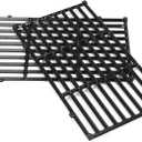 Uniflasy 17.5" Porcelain-Enameled Cast Iron Grill Grates for Weber Spirit E-210 S-210 E-220 S-220, Spirit I & II 200 Series with Front Control, 7637 Polished Grill Grate Replacement Parts, 2-Pack