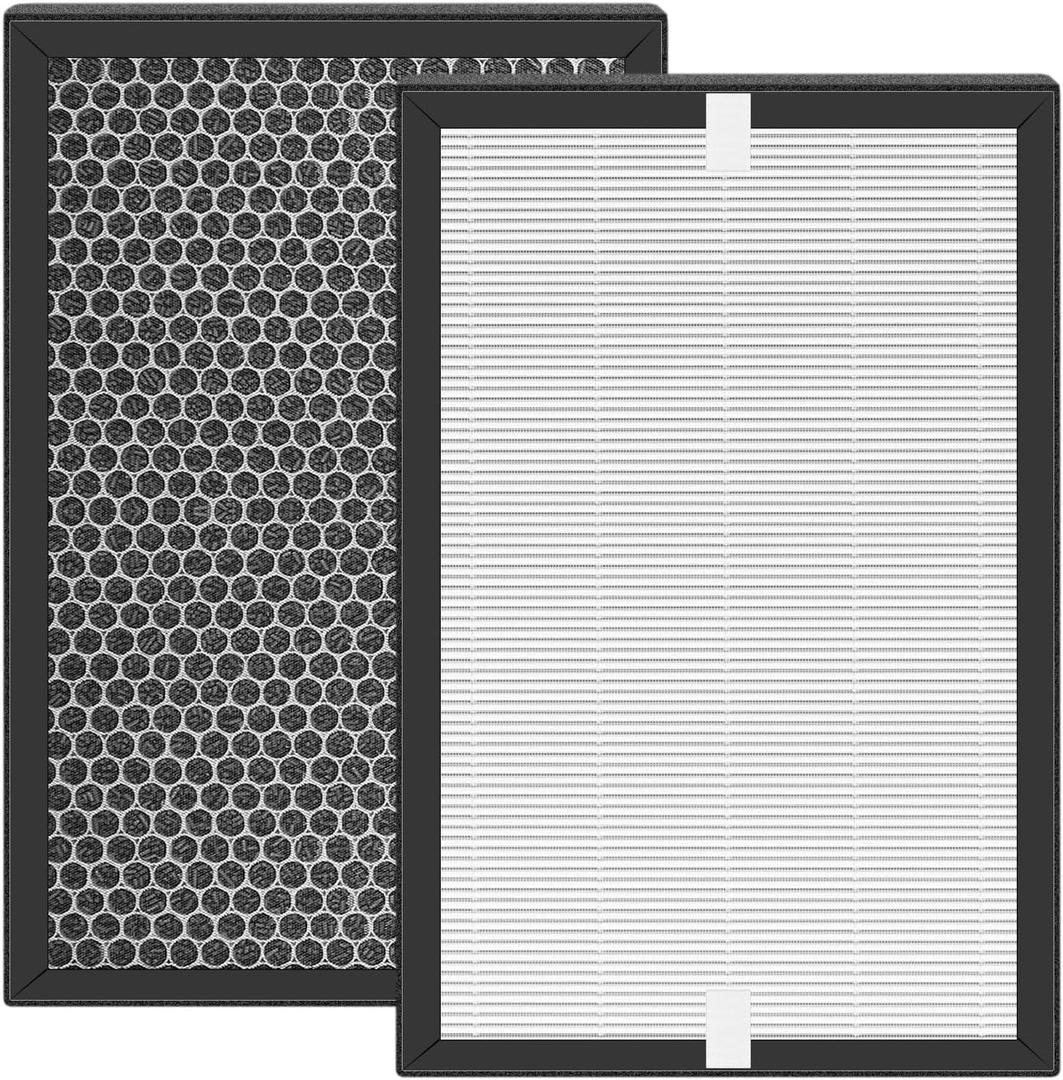 Replacement Filter Compatible with KNKA AP2000WF Air Purifiers, H13 Filter Activated Carbon 3 In 1 Filter (2pcs)