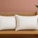 12x20 Throw Pillow Insert (Pack of 2, White), Bed and Couch Pillows Stuffer Hypoallergenic, Lumbar Support Decorative Home Outdoor Pillow Filler (Machine Wash, 2 Pack)