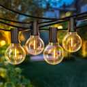 VerRon 50FT LED G40 Globe String Lights, Shatterproof Outdoor Patio String Lights with 50+2 Dimmable Edison Bulbs, 50 Backyard Hanging Bistro Light Waterproof for Balcony Party Wedding Market Cafe