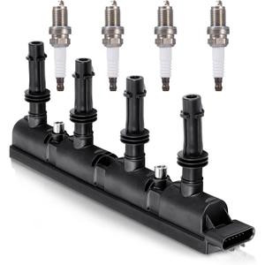 UF669 Ignition Coil Pack and 4 Platinum Spark Plugs 2667 Compatible with 2011-2020 Chevrolet Chevy Cruze Limited Sonic Trax Volt Cadillac ELR Buick Encore L4 1.4L