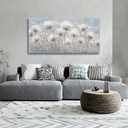 Belmrxne Floral Canvas Wall Art White Wall Decor Aesthetic Artwork Dandelion Canvas Painting for Living Room Bedroom Dining Room Office Home Decor 20x40 inch