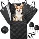 Meadowlark Dog Seat Covers Unique Design & Entire Car Protection-Doors, Headrests & Backseat. Extra Durable Zippered Side Flap, Waterproof Pet Seat Cover + Seat Belt & 2 Headrest Protectors, I0113671
