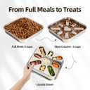Stainless Steel Slow Feeder Dog Bowls Large & Medium Breed 3 Cups, Food Grade 304, Non-Slip Base, Deep Ridges to Slow Eating, Metal Slow Feeder Dog Bowls, Dishwasher & Chew-Proof & Rustproof