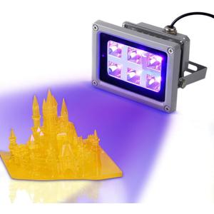 3D Printer UV Resin Curing Light for SLA/DLP/LCD 3D Printing, Solidify Photosensitive Resin, 405nm UV LED Lights with 60w Output Affect