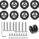 Luggage Tires Replacement Kit, Spinner Suitcase Wheel Replacement Rollers Strong Bearing Capacity Detachable Luggage Wheels Repair Kit For Suitcase, 50mm/1.97inch x 16mm/0.63 inch