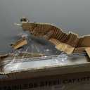 UPSKY Stainless Steel Cat Litter Box with Lid, XL Large Metal Litter Box for Large Breeds, Enclosed Kitty Litter Pan with High Sides, Leak-Proof & Non-Stick, Easy to Clean, Scoop and Mat Included