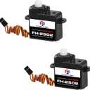 FLASH HOBBY 2PCS Plastic Gear Servo FH2502 2G Micro Servo Kit Compatible for RC Helicopter Airplane Car Boat & Robot Parts(JR Plug)