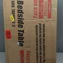 End Table with Charging Station 24'' Nightstand with Charging Station Vintage Side Table with Storage Wooden Sofa Side Table and Outlets Bedside Table for Living Room Office Bedroom (Brown)