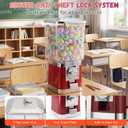 Lounsweer 31 Pcs Classroom Gumball Prize Machine, Red Capsule Vending