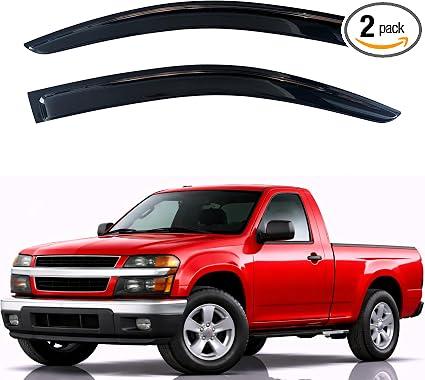 KPY Rain Guards Fit for 2004-2012 Chevrolet/Chevy Colorado Regular Cab, Out-Channel Window Visors Vent Wind Deflectors 2PC, Truck Accessories for 2004-2012 GMC Canyon Standard Cab (Single Cab Only)