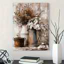 Easy Paint by Numbers Kit for Adults Beginner, Flowers Adult Paint by Number Kits on Canvas, DIY Painting with Numbers for Adults, Acrylic Simple Oil Paints by Number Kits for Home Wall Decor 16x20 In