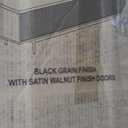 Henn&Hart Fluted TV Stand for TVs up to 75" with 2 Open-Concept Ribbed Storage Cabinets for Living Room, Family Room, or Office, Black/Satin Walnut