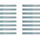 2 x 16pcs Galvanized Double-Ended Teeth Tip Tail Furniture M6X70 Self-Tapping Screw Inner Plum Double-Ended Tooth Screw