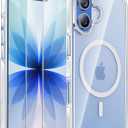 SMARTDEVIL for iPhone 17 Case with 2 Screen Protectors, [Compatible with Magsafe][Anti-Yellowing][Military-Grade Protection] Shockproof Slim Magnetic Phone Case with White Border Design