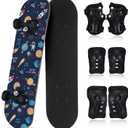 Honoson 7 Pcs Skateboard Kids Set
Skateboard for Beginners Kids Age 2-6, 8-10, Small Skate Board for Boys Girls, Teens, Children, Compelete Safety Gear