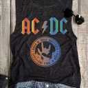 Rock & Roll Tank Tops for Women Rock Music Graphic Tees Shirt Summer Sleeveless Graphic Print Tank Top (Black)
