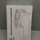 COMESOON Elevated Dog Bowls for Small Medium Dogs, 3 Height Adjustable Raised Stand with 2 Thick 6" Stainless Steel Food Bowls, Non-Slip Feeder Adjusts to 2.75", 6", 7.5", Black