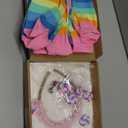 Lollipop Costume Women's Set, Candy Costume for Carnival with Hairband, Earrings, Necklace, Gloves and Overknees