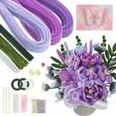 TOAOB 413pcs Overlength Pipe Cleaners Crafts Set 24 Inch Purple Long Fuzzy Chenille Stems Craft Thick Pipe Cleaners Flowers Animals for DIY Art Craft Supplies Bouquets Decorations