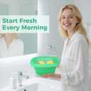 SaporeArt Ice Face Bowl, Upgraded Wider & Deeper Collapsible Silicone Facial Ice Bath Bowl with Built-In Ice Mold, Soothes Puffiness & Redness, Ideal for Home and Travel