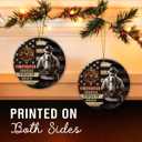 2 x Firefighter Christmas Ornament - Double-Sided Ceramic Fireman Ornaments for Tree Decor - Firefighter Gifts for Men Women, Retirement Fireman Gifts for Fire Department, First Responders