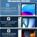 TiMOVO Case for iPad (A16) 11th Generation 11 Inch 2025, iPad 10th Generation Case 10.9 Inch 2022 with Pencil Holder,Slim Protective Cover with Clear Back Shell,Auto Wake/Sleep, Abyss Blue