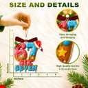 4 x 67 Christmas Ornament - 67 Ornaments for Christmas Tree 2025 - Funny 6 7 for Teens, Kids - Viral Xmas Acrylic Decoration, Teen Girls Trendy Stuff - Meme Funny White Elephant Gifts (Six Seven Ornament Text)