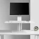 HumanScale Height Adjustable QuickStand Desk, Heavy Mount With Large PlatForm And CrossBar