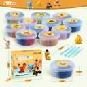 Air Dry Clay Kit,Modeling Clay for Kids,12 Pk Animals Magic Clay Set