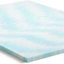 Linenspa 2 Inch Swirl Gel Memory Foam Mattress Topper, California King Size Cooling Gel Infused, Ventilation Holes Pressure Relieving Bed Topper CertiPUR Certified