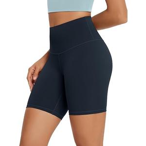 ODODOS High Waist Workout Shorts for Women Tummy Control Workout Gym Athletic Biker Shorts-6"/8" Inseam Small