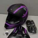 Adult 4 Wheeler Helmet, Off-Road Helmet, Motocross Helmet DOT Certification Comfortable and Breathable Full Helmets for Locomotives Used in All Seasons, Purple, L