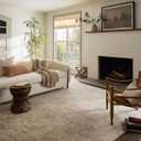 Loloi Magnolia Home by Joanna Gaines Junie Collection JUE-02 Oatmeal/Smoke 6'-7" x 9'-10", .38" Pile Height, Area Rug