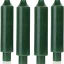 MAITREYA Short Taper Candle Candlesticks Dripless Dinner Candle for Wedding Party Decoration Home Dinner,6.5inch,4 Pack,Dark Green