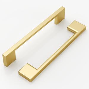 10 Pack Gold Cabinet Pulls 5 Inch Kitchen Cabinets Handles Hardware for Cabinets Gold Drawer Pulls Kitchen Pull (5"/128MM Hole Center)