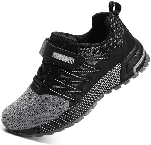 KUBUA Kids Sneakers for Boys Girls Running Tennis Shoes Lightweight Breathable Sport Athletic, Size 32