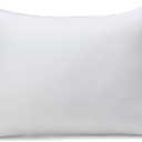 Amazon Basics Down Alternative Pillow for Back Side Sleepers, Medium Density, Standard Size, 26" x 20", 2-Pack, White