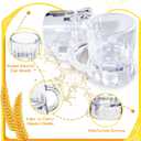 Irrmshr 30 Pcs Mini Plastic Beer Mugs, 1 oz Clear Plastic Shot Glasses with Handles, Reusable Beer Stein Tasting Glasses for Drinking, Festival, Party, BBQ