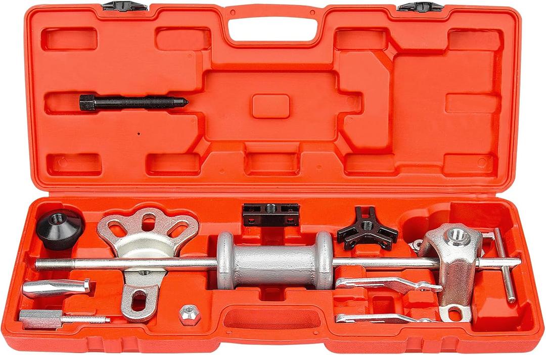 Bicos 9-Way Slide Hammer Puller Set, Front Wheel Hub Bearing Remover & Rear Wheel Axle Hub Dent Shaft Puller Tool Kit Wheel Bearing Removal Tool