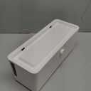 Power Strip Cover Box - Effectively Baby Proofs Power Strip with Patented Dual Lock. Convenient Side Openings for Cords & Cables. Protects Small Hands & Fingers (White)